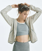 MIXXO MIXXO Hoodie Striped Fleece Zip-Up