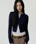 MUSINSA STANDARD WOMAN MUSINSA STANDARD WOMAN Cardigan Slim Fit [Dark Navy]