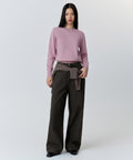MUSINSA STANDARD WOMAN MUSINSA STANDARD WOMAN Women's Essential Round Neck Knit Smoke Pink
