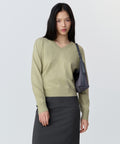 MUSINSA STANDARD WOMAN MUSINSA STANDARD WOMAN Women's Essential V-neck Knit [Pale Green]