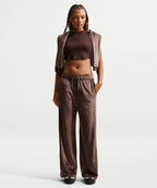 NIKE NIKE Sportswear High Waist Wide Leg Velor Pants - Baroque Brown