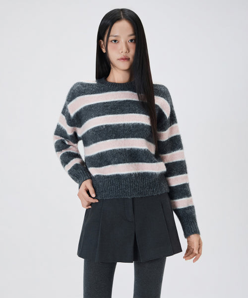 MIXXO MIXXO Knitwear Hairy Stripe Pullover