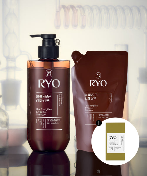 RYO Heukwoon volume & hair root strengthening shampoo 480ml original product + 400ml refill plan