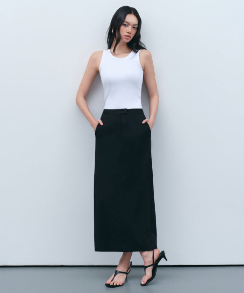 MUSINSA STANDARD WOMAN MUSINSA STANDARD WOMAN Women’s Straight Maxi Skirt Black