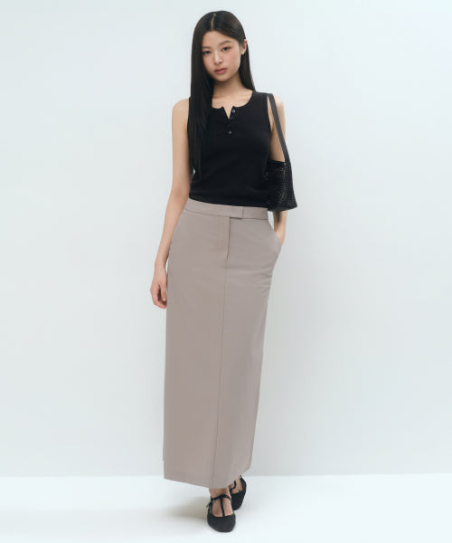 MUSINSA STANDARD WOMAN MUSINSA STANDARD WOMAN Women’s Straight Maxi Skirt Light Beige