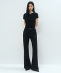 MUSINSA STANDARD WOMAN MUSINSA STANDARD WOMAN Slacks Low Rise Flare [Black] (Size 26)