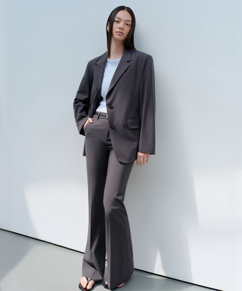 MUSINSA STANDARD WOMAN MUSINSA STANDARD WOMAN Slacks Low Rise Flare [Gray] (Size 26)