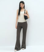 MUSINSA STANDARD WOMAN MUSINSA STANDARD WOMAN Slacks Low Rise Flare [Khaki Brown]