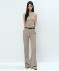 MUSINSA STANDARD WOMAN MUSINSA STANDARD WOMAN Women's Slacks Low Rise Flare (Light Beige)