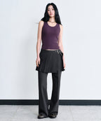 MUSINSA STANDARD WOMAN MUSINSA STANDARD WOMAN Women's Slacks Mini Skirt [Gray]