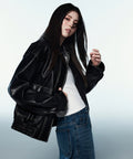 MUSINSA STANDARD WOMAN MUSINSA STANDARD WOMAN Women's Faded Synthetic Leather Aviator Jacket