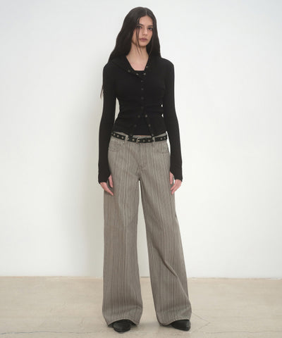 MUSINSA STANDARD WOMAN Women's Vertical Stripe Wide Pants (Size)