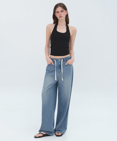 MUSINSA STANDARD WOMAN Denim Pants Light Indigo
