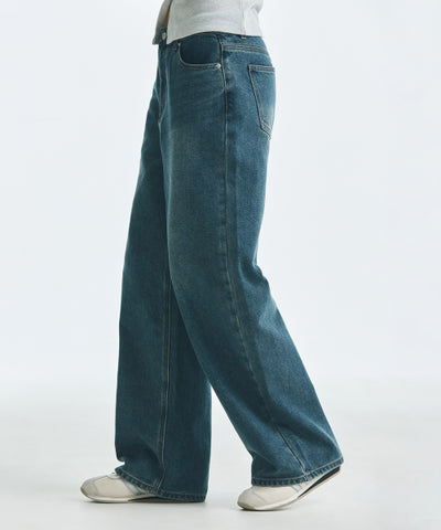 MIXXO Washed Wide Fit Cozy Denim C