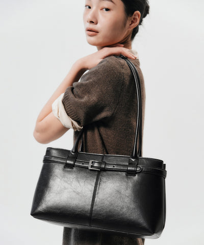 MUSINSA STANDARD WOMAN Women's Belted Shoulder Bag Black