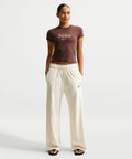 NIKE NIKE Sportswear High Waist Wide Leg Velor Pants - Coconut Milk