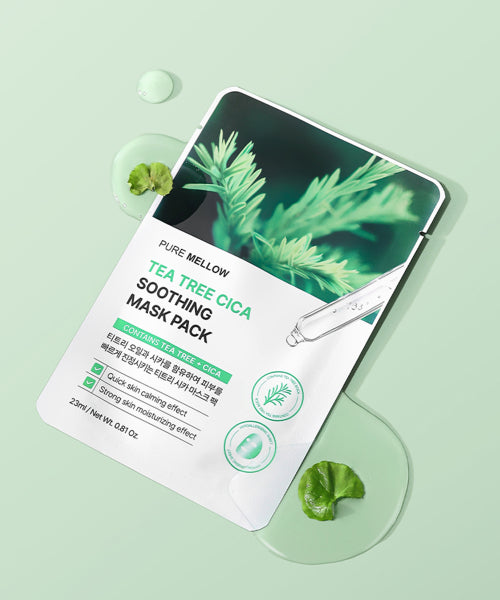 PURE MELLOW PURE MELLOW Tea Tree Cica Soothing Mask Pack 10 sheets