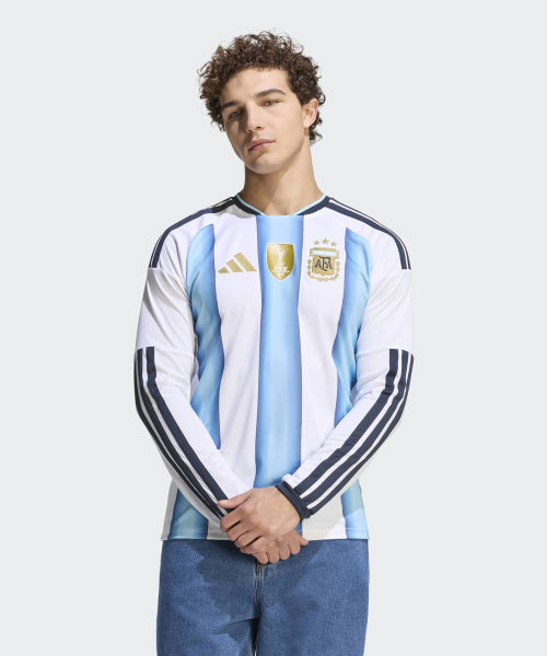 ADIDAS ADIDAS Argentina 26 Long Sleeve Home Jersey - White: Ice Blue