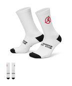 NIKE Nike Socks Jordan Flight Club Cushion Crew - Base Gray:Black:University Red