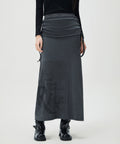 MIXXO MIXXO Brushed Striped Shirring Skirt C