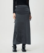 MIXXO MIXXO Brushed Striped Shirring Skirt C