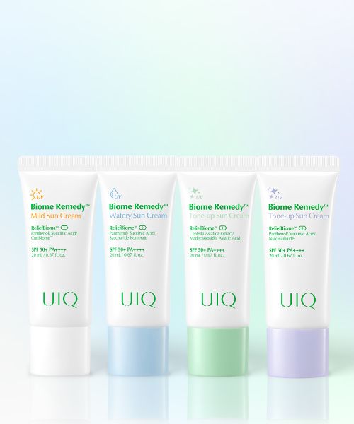 uiq [4 Types Mini] Biome Remedy Sunscreen 4 Types Mini (Moisturizing/Mild/Tone-up Purple/Tone-up Gre