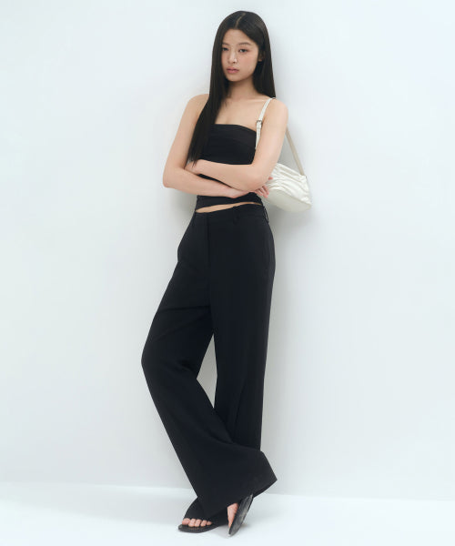 MUSINSA STANDARD WOMAN MUSINSA STANDARD WOMAN Slacks Wide [Black]