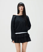MIXXO MIXXO One-Shoulder Sweatshirt C
