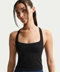 NIKE NIKE ZenB Light Support Sports Bra Tank W - Black:Cool Gray