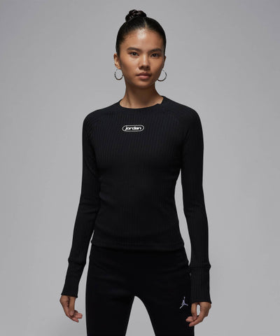 NIKE Jordan Flight Long Sleeve Top W - Black