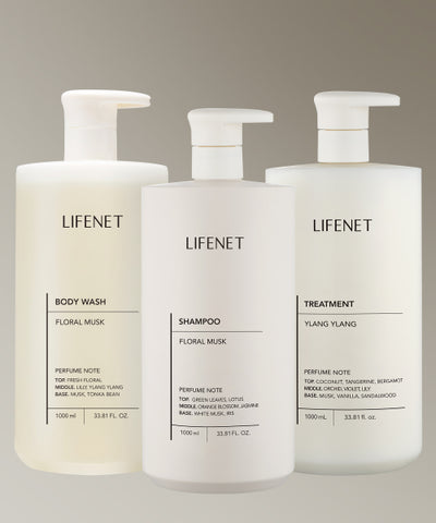 [3 types] 1000ML 3-piece set (Wash + Shampoo + Treatment)