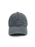 MATIN KIM MATIN KIM ROUGH CUT APPLIQUE BALL CAP in Grey