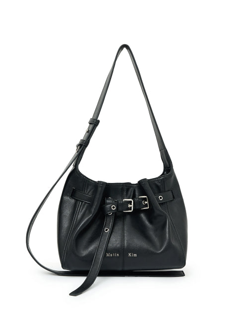MATIN KIM MATIN KIM BELTED VOLUNN SMALL BUCKET BAG