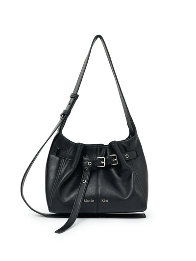 MATIN KIM BELTED VOLUNN SMALL BUCKET BAG