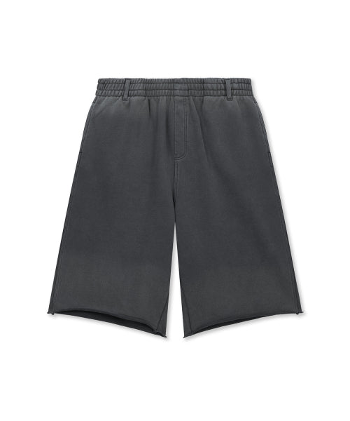 MATIN KIM MATIN KIM Vintage Washed Back Logo Bermuda Sweatpants