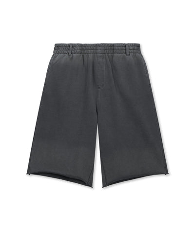 MATIN KIM Vintage Washed Back Logo Bermuda Sweatpants