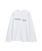 MATIN KIM MATIN KIM ASYMMETRIC LOGO T-Shirt
