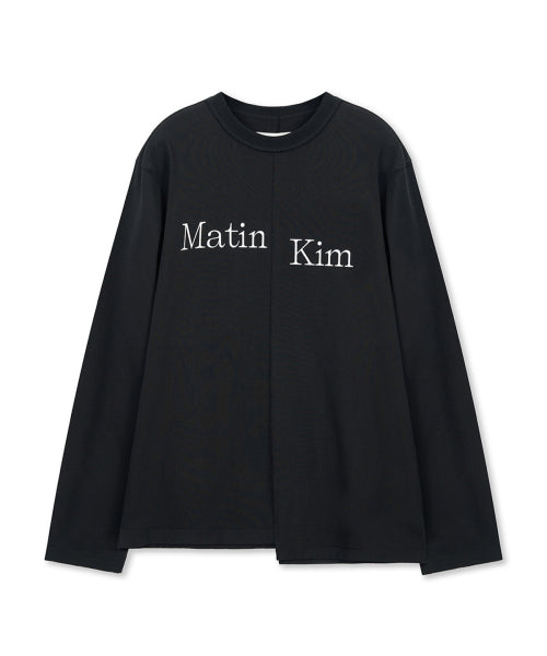 MATIN KIM MATIN KIM Asymmetric Logo T-Shirt