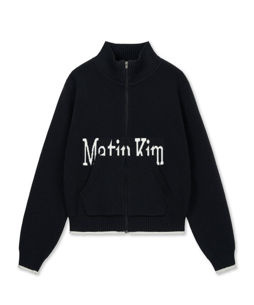 MATIN KIM MATIN KIM Knit Zip Up Black