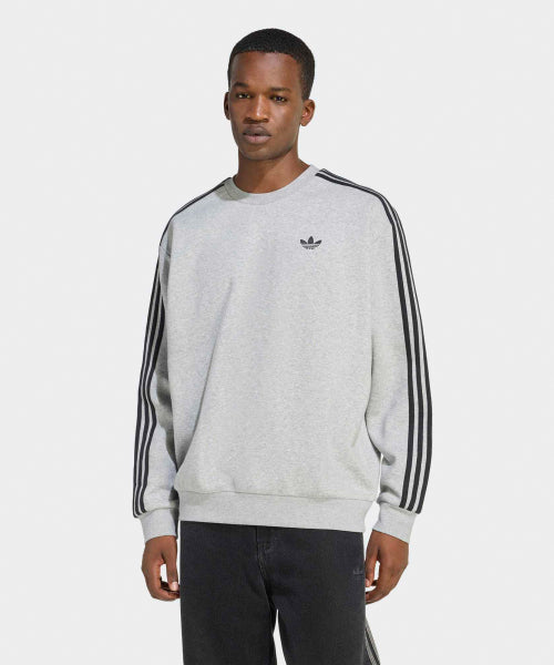 ADIDAS ADIDAS 3-Stripe Oversized Crew Neck - Gray