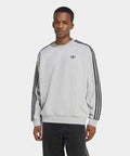 ADIDAS ADIDAS 3-Stripe Oversized Crew Neck - Gray