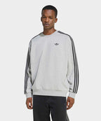 ADIDAS ADIDAS 3-Stripe Oversized Crew Neck - Gray