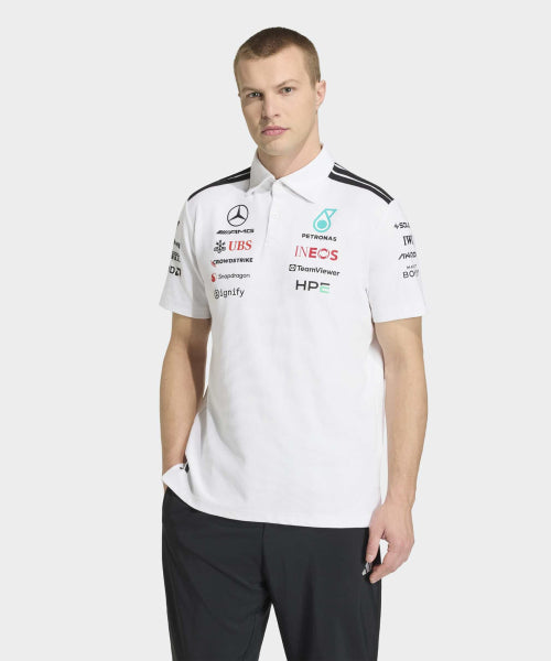 ADIDAS ADIDAS Mercedes AMG F1 Team Engineer Polo Shirt - White