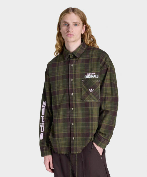 ADIDAS ADIDAS Flannel Long Sleeve Work Shirt - Focus Olive