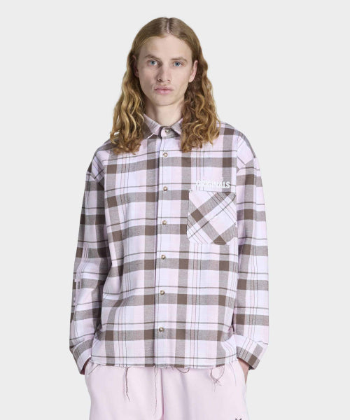 ADIDAS ADIDAS Flannel Long Sleeve Work Shirt - Clear Pink