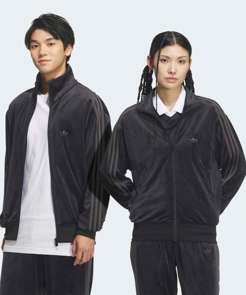 ADIDAS ADIDAS Firebird Velor Track Top - Black