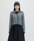 MIXXO MIXXO Cardigan High Neck Striped