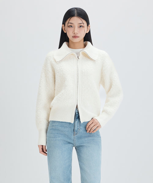 MIXXO MIXXO Knitwear Two-Way Zip-Up Cardigan