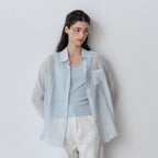 Le' Studio [Summer sheer shirt] SUMMER LOOSE FIT SHEER SHIRT (SBL)