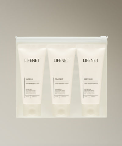 3-piece travel hair body travel kit